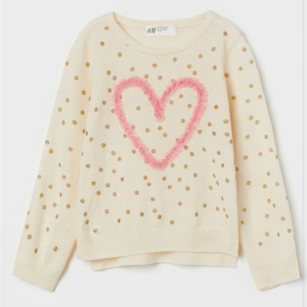 H&M Girls Heart Sweater size 8/10